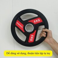 Tạ bánh, tạ đĩa bọc cao su KINGBOX-Hàng nhập khẩu 2.5kg, 5kg, 10kg ( Giá 1 cặp)