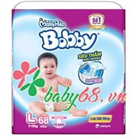 Tã - bỉm BOBBY dán L68 siêu mỏng 9-13kg