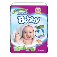 Tã - Bỉm Bobby dán Newborn 1 - 72 miếng