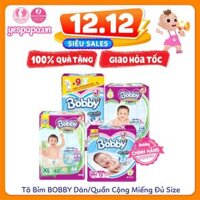 Tã Bỉm BOBBY Dán/Quần Cộng Miếng Đủ Size NB108/XS72/S80/M76/L68/XL62/XXL56