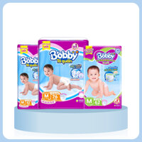 Tã Bỉm BOBBY Dán/Quần Đủ Size S80/M76/L68/XL62/XXL56 Lõi Nén Cotton-Soft 3mm