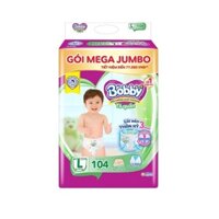 Tã Bỉm Bobby Mega Jumbo bịch lớn M 120, L 104, XL 92 miếng