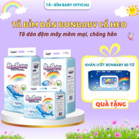 Tã Bỉm Dán BonBaby Cá Heo Công Nghệ Đệm Mây Mềm Mại Thoải Mái & Chống Hằn - Size NB30/NB96/S/M