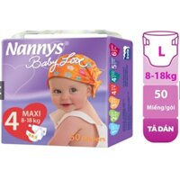 Tã Bỉm dán Châu Âu Nannys Maxi L 50 (8-18kg) 50 Miếng/Bịch