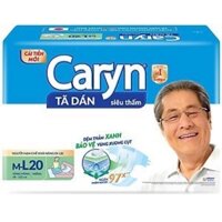 Tã Bỉm Dán Người Lớn Caryn Siêu Thấm Gói Lớn Size ML20 Miếng