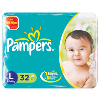 Tã – bỉm dán Pampers L32 (9-14kg)