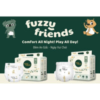 Tã/ bỉm đêm Fuzzy Friends Úc siêu mềm- mỏng- thấm hút tốt đủ size NB/S/M/L/XL/XXL
