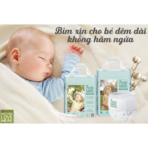 Tã/ Bỉm đêm Nature Love Mere Long Night bịch L30/ XL24/ XXL20