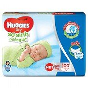 TẢ BỈM HUGGIES CHỐNG HĂM CHO EM BÉ MIẾNG LÓT SƠ SINH NEWBORN NB1-100 MIẾNG