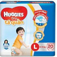 TẢ BỈM HUGGIES CHỐNG HĂM CHO EM BÉ TẢ QUẦN SIZE L20 MIẾNG TỪ 9 ĐẾN 14 KG