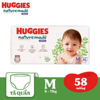 Tã bỉm Huggies Nature Made cao cấp đủ size NB/S/M/L/XL/ XXL cho bé