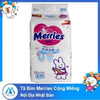 Tã Bỉm Merries dán/quần cộng miếng Nội Địa Nhật Bản mềm mại thông thoáng DTA size SS90-S82-M58-M64-L44-L58-XL38