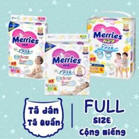 Tã Bỉm Merries - Tã Dán/Quần Merries Nội Địa Nhật các loại NB96/S88/M68/L50/M64/XL44