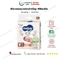 Tã Bỉm MOONY NATURAL Nội Địa Nhật dán/quần NB66/S58/M48/L36/XL32