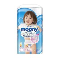 Tã - Bỉm Moony Xanh Nhật Bản quần L44 Girl