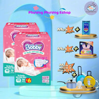 Tã bỉm quần Bobby mở một bên dành cho bé sơ sinh NB70+6/S80