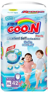 Tã - Bỉm quần Goon Slim XL42 (12-17kg)