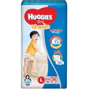 Tã - bỉm quần Huggies Dry Jumbo L36 (9-14kg)
