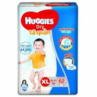 Tã Bỉm quần Hugies Dry M74 L68 XL 62 XXL56