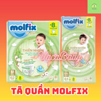 Tã/ bỉm quần Molfix Thiên Nhiên Super Jumbo M62+8/ L54+8/ XL48+8/ XXL44+8/ M60/ XXL42
