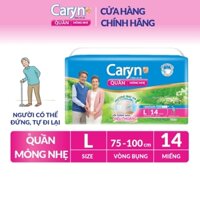 Tã Bỉm Quần Người Lớn Caryn Mỏng Nhẹ Dành Cho Người Già Có Thể Tự Đi Lại Size L 14/28 miếng