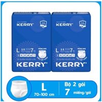 TẢ BĨM QUẦN NGƯỜI LỚN KERRY bộ 10 gói size M 80 miếng, L 70 miếng siêu thấm kháng khuẩn từ 45_90kg