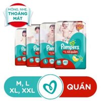 Tã/ Bỉm Quần Pampers bịch tiết kiêm đủ size M40/L36/Xl32/XXl28