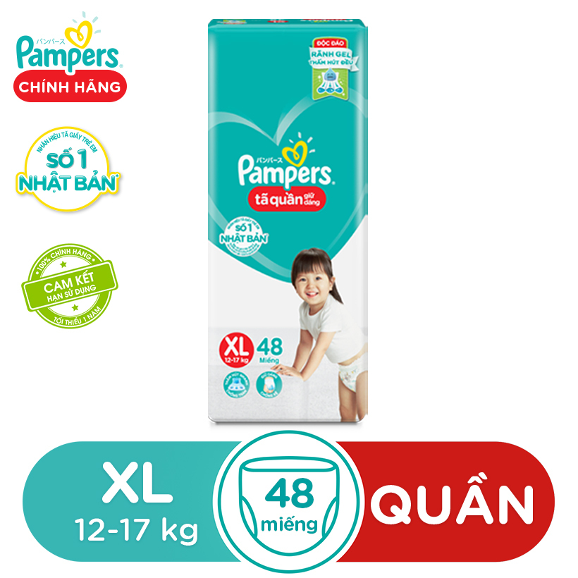 Tã - bỉm quần Pampers Newborn XL48 (12kg)