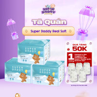 Tã Bỉm Quần Super Daddy Real Soft Nội địa Hàn cao cấp, Bỉm thấm hút khô thoáng chống tràn cho Bé