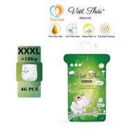 Tã Bỉm Quần Việt Thái Natural  Size XXXL 46 Miếng Dành Cho Trẻ Nhỏ Cân Nặng hơn 18kg - Tiny Sun