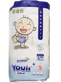 Tã Bỉm Youli Tý Quậy Dán size L 60 miếng cho bé 9-14kg
