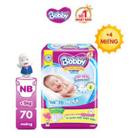 Tã bimr dán sơ sinh Bobby NB70/S54/M46/L40/XL36/XXL34 mới- Lõi nén cotton-soft 3mm