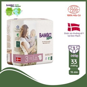 Tã dán Bambo Nature Midi 3 33 miếng (trẻ từ  5 - 9kg)