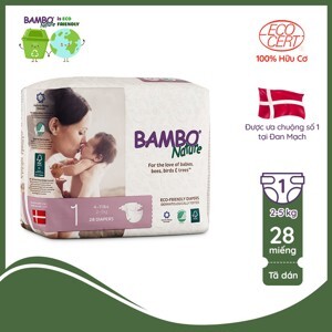Tã dán Bambo Nature New Born 1 28 miếng (trẻ từ 2 - 4kg)