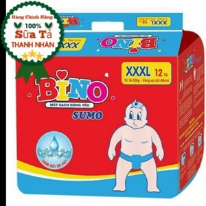 Tã dán Bino Sumo size XXXL 12 miếng (trẻ từ 18 - 35kg)