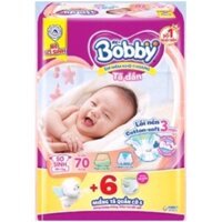 TÃ DÁN BOBBY ÊM MỀM KHÔ THOÁNG NB 70(mẫu mới của tã SX70)