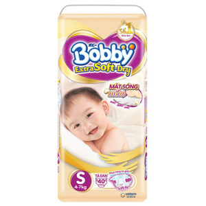 Tã dán Bobby Extra Soft Dry size S - 40 miếng