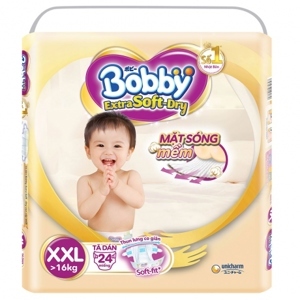 Tã dán Bobby Extra Soft Dry size XXL - 24 miếng