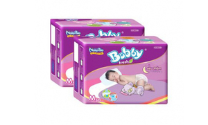 Tã dán Bobby Fresh siêu thấm size M50 miếng (trẻ từ 6 - 10kg)