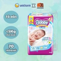 Tã dán Bobby Siêu Mỏng Sơ sinh XS70