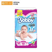 Tã Dán Bobby Siêu Mỏng Thấm Gói Lớn M48 (6-10kg)