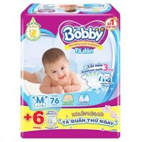 Tã dán Bobby siêu thấm - khô thoáng Xs72, S80, M76, XL62, XXL56