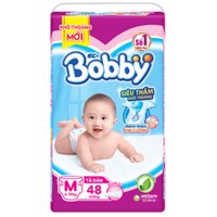 Tã dán Bobby siêu thấm size M48 (6-11kg)