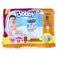 Tã Dán Bobby Siêu Thấm XXL 56 Miếng, Trẻ > 16 Kg