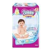 Tã dán Bobby size L 68 miếng (cho bé 9 – 13kg)