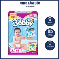 Tã Dán Bobby Size L42 Và L68 Miếng Cho Bé Chất Bông Mềm Mịn Thấm Hút Siêu Nhanh, Thoáng Khí Chống Tràn Cho Bé Thoải Mái