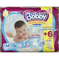 Tã Dán Bobby size M 76 miếng (6-11kg)