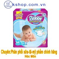 Tã dán Bobby size M - 76 miếng (Cho bé 6 - 10kg) ĐỆM THUN THẤM MỒ HÔI