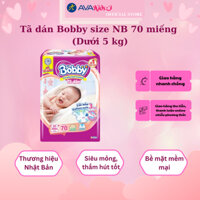 Tã dán Bobby size NB 70 miếng (Dưới 5 kg)