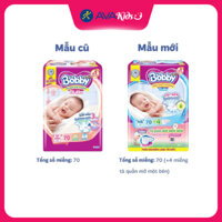 Tã dán Bobby size NB 70 miếng (Dưới 5 kg) - Giao mẫu ngẫu nhiên